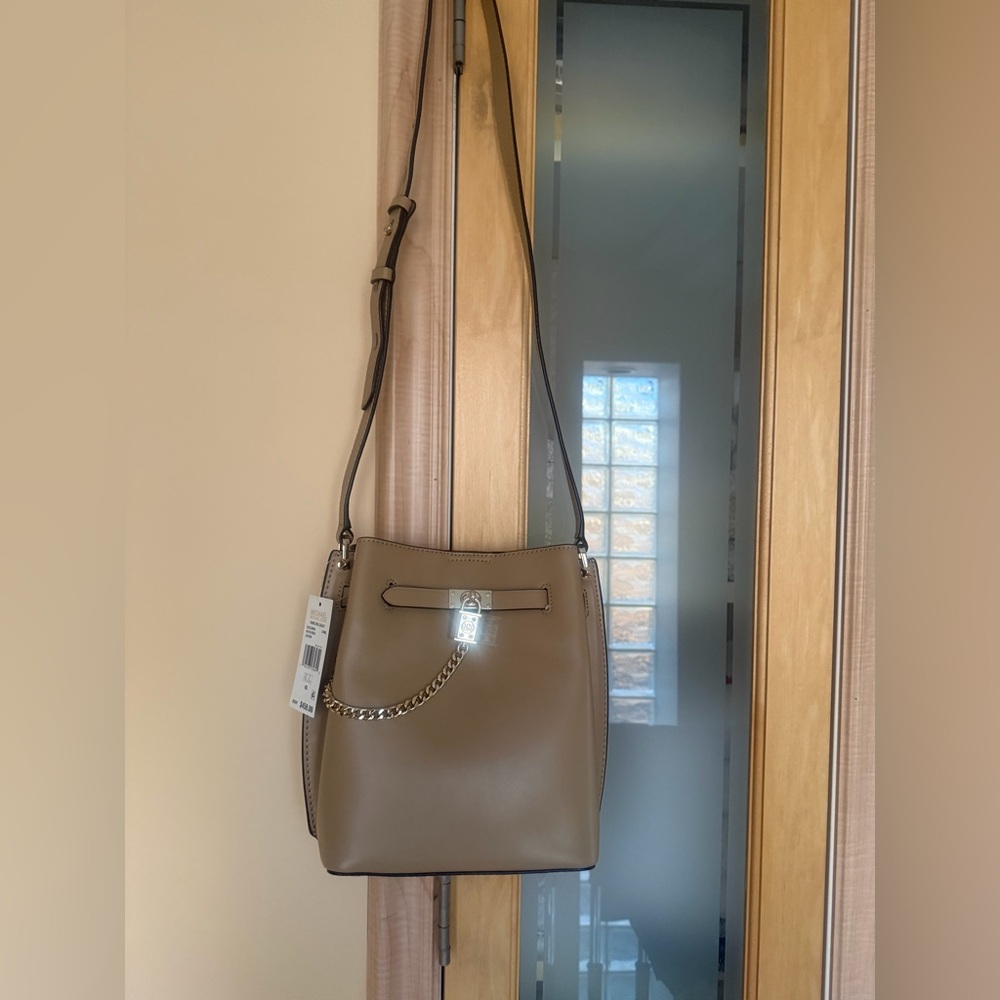 Michael Kors Tan Crossbody Bag with Chain Detail
